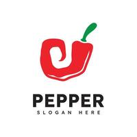 Spicy chili logo , red pepper logo icon template vector
