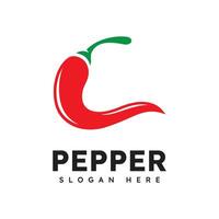 Spicy chili logo , red pepper logo icon template vector
