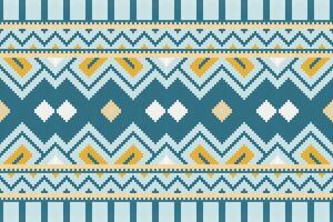 Motif Ikat Seamless Pattern Embroidery Background. Ikat Design Geometric Ethnic Oriental Pattern Traditional. Ikat Aztec Style Abstract Design for Print Texture,fabric,saree,sari,carpet. vector