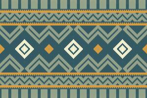 Motif Ikat Seamless Pattern Embroidery Background. Ikat Stripe Geometric Ethnic Oriental Pattern traditional.aztec Style Abstract design for Texture,fabric,clothing,wrapping,sarong. vector