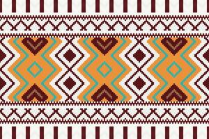 Motif Ikat Paisley Embroidery Background. Ikat Pattern Geometric Ethnic Oriental Pattern Traditional. Ikat Aztec Style Abstract Design for Print Texture,fabric,saree,sari,carpet. vector
