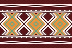 Motif Ikat Paisley Embroidery Background. Ikat Pattern Geometric Ethnic Oriental Pattern traditional.aztec Style Abstract illustration.design for Texture,fabric,clothing,wrapping,sarong. vector