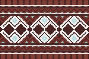 Motif Ikat Floral Paisley Embroidery Background. Ikat Triangle Geometric Ethnic Oriental Pattern Traditional. Ikat Aztec Style Abstract Design for Print Texture,fabric,saree,sari,carpet. vector