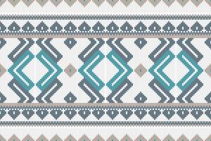 Motif Ikat Floral Paisley Embroidery Background. Ikat Prints Geometric Ethnic Oriental Pattern Traditional. Ikat Aztec Style Abstract Design for Print Texture,fabric,saree,sari,carpet. vector