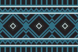 Ikat Damask Embroidery Background. Ikat Fabric Geometric Ethnic Oriental Pattern traditional.aztec Style Abstract illustration.design for Texture,fabric,clothing,wrapping,sarong. vector