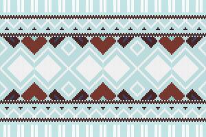 Ikat Floral Paisley Embroidery Background. Ikat Damask Geometric Ethnic Oriental Pattern Traditional. Ikat Aztec Style Abstract Design for Print Texture,fabric,saree,sari,carpet. vector