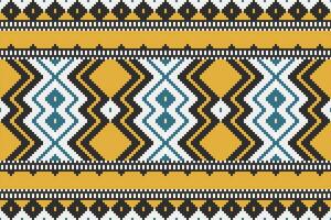 Ikat Paisley Pattern Embroidery Background. Ikat Texture Geometric Ethnic Oriental Pattern Traditional. Ikat Aztec Style Abstract Design for Print Texture,fabric,saree,sari,carpet. vector