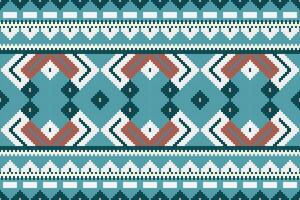 Motif Ikat Floral Paisley Embroidery Background. Ikat Design Geometric Ethnic Oriental Pattern Traditional. Ikat Aztec Style Abstract Design for Print Texture,fabric,saree,sari,carpet. vector