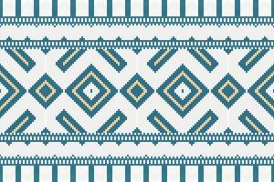 Motif Ikat Seamless Pattern Embroidery Background. Ikat Aztec Geometric Ethnic Oriental Pattern Traditional. Ikat Aztec Style Abstract Design for Print Texture,fabric,saree,sari,carpet. vector