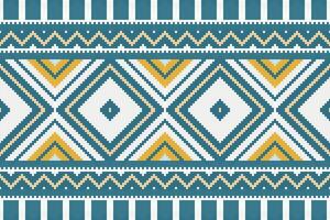Motif Ikat Seamless Pattern Embroidery Background. Ikat Chevron Geometric Ethnic Oriental Pattern traditional.aztec Style Abstract design for Texture,fabric,clothing,wrapping,sarong. vector