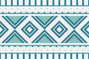 Ikat Paisley Pattern Embroidery Background. Ikat Frame Geometric Ethnic Oriental Pattern Traditional. Ikat Aztec Style Abstract Design for Print Texture,fabric,saree,sari,carpet. vector