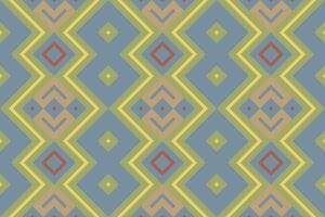 Ikat Seamless Pattern Embroidery Background. Ikat Prints Geometric Ethnic Oriental Pattern Traditional. Ikat Aztec Style Abstract Design for Print Texture,fabric,saree,sari,carpet. vector