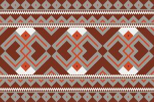 Motif Ikat Seamless Pattern Embroidery Background. Ikat Patterns Geometric Ethnic Oriental Pattern Traditional. Ikat Aztec Style Abstract Design for Print Texture,fabric,saree,sari,carpet. vector