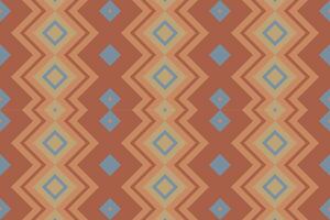 Ikat Seamless Pattern Embroidery Background. Ikat Print Geometric Ethnic Oriental Pattern Traditional. Ikat Aztec Style Abstract Design for Print Texture,fabric,saree,sari,carpet. vector