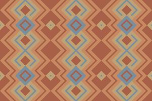 Ikat Seamless Pattern Embroidery Background. Ikat Seamless Pattern Geometric Ethnic Oriental Pattern Traditional. Ikat Aztec Style Abstract Design for Print Texture,fabric,saree,sari,carpet. vector
