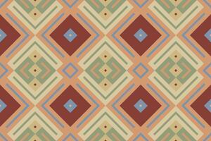 Ikat Damask Paisley Embroidery Background. Ikat Diamond Geometric Ethnic Oriental Pattern Traditional. Ikat Aztec Style Abstract Design for Print Texture,fabric,saree,sari,carpet. vector