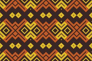 Ikat Damask Paisley Embroidery Background. Ikat Texture Geometric Ethnic Oriental Pattern traditional.aztec Style Abstract illustration.design for Texture,fabric,clothing,wrapping,sarong. vector
