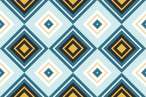 Motif Ikat Seamless Pattern Embroidery Background. Ikat Diamond Geometric Ethnic Oriental Pattern Traditional. Ikat Aztec Style Abstract Design for Print Texture,fabric,saree,sari,carpet. vector