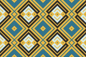 Ikat Paisley Pattern Embroidery Background. Ikat Texture Geometric Ethnic Oriental Pattern traditional.aztec Style Abstract illustration.design for Texture,fabric,clothing,wrapping,sarong. vector
