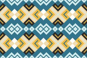 Motif Ikat Seamless Pattern Embroidery Background. Ikat Chevron Geometric Ethnic Oriental Pattern Traditional. Ikat Aztec Style Abstract Design for Print Texture,fabric,saree,sari,carpet. vector