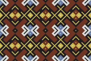 Ikat Damask Paisley Embroidery Background. Ikat Flowers Geometric Ethnic Oriental Pattern Traditional. Ikat Aztec Style Abstract Design for Print Texture,fabric,saree,sari,carpet. vector