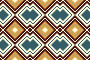 Ikat Damask Embroidery Background. Ikat Geometric Ethnic Oriental Pattern Traditional. Ikat Aztec Style Abstract Design for Print Texture,fabric,saree,sari,carpet. vector