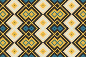 Motif Ikat Seamless Pattern Embroidery Background. Ikat Background Geometric Ethnic Oriental Pattern traditional.aztec Style Abstract design for Texture,fabric,clothing,wrapping,sarong. vector