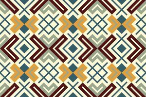 Ikat Damask Embroidery Background. Ikat Stripe Geometric Ethnic Oriental Pattern Traditional. Ikat Aztec Style Abstract Design for Print Texture,fabric,saree,sari,carpet. vector