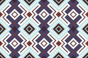 Ikat Damask Embroidery Background. Ikat Diamond Geometric Ethnic Oriental Pattern traditional.aztec Style Abstract illustration.design for Texture,fabric,clothing,wrapping,sarong. vector