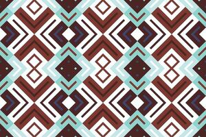 Ikat Damask Embroidery Background. Ikat Damask Geometric Ethnic Oriental Pattern Traditional. Ikat Aztec Style Abstract Design for Print Texture,fabric,saree,sari,carpet. vector