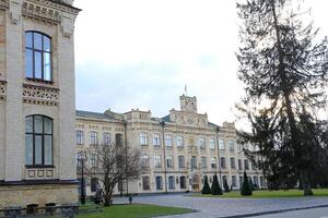 Kyiv, Ukraine - March 14, 2024. Park of National Technical University of Igor Sikorsky Polytechnic Institute in Kyiv, Ukraine photo