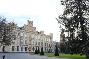 Kyiv, Ukraine - March 14, 2024. Park of National Technical University of Igor Sikorsky Polytechnic Institute in Kyiv, Ukraine photo