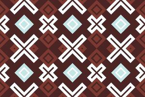 Motif Ikat Floral Paisley Embroidery Background. Ikat Stripe Geometric Ethnic Oriental Pattern Traditional. Ikat Aztec Style Abstract Design for Print Texture,fabric,saree,sari,carpet. vector