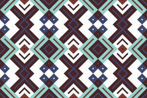 Ikat Damask Embroidery Background. Ikat Design Geometric Ethnic Oriental Pattern Traditional. Ikat Aztec Style Abstract Design for Print Texture,fabric,saree,sari,carpet. vector