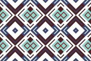 Ikat Damask Embroidery Background. Ikat Background Geometric Ethnic Oriental Pattern Traditional. Ikat Aztec Style Abstract Design for Print Texture,fabric,saree,sari,carpet. vector
