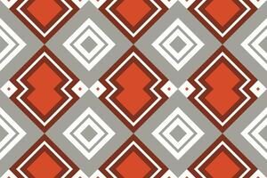 Motif Ikat Seamless Pattern Embroidery Background. Ikat Stripe Geometric Ethnic Oriental Pattern traditional.aztec Style Abstract design for Texture,fabric,clothing,wrapping,sarong. vector