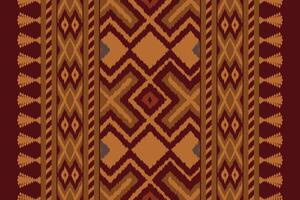Motif Ikat Paisley Embroidery Background. Ikat Stripe Geometric Ethnic Oriental Pattern Traditional. Ikat Aztec Style Abstract Design for Print Texture,fabric,saree,sari,carpet. vector