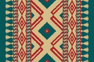 Motif Ikat Paisley Embroidery Background. Ikat Seamless Pattern Geometric Ethnic Oriental Pattern Traditional. Ikat Aztec Style Abstract Design for Print Texture,fabric,saree,sari,carpet. vector
