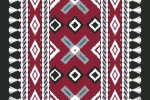 Motif Ikat Paisley Embroidery Background. Ikat Pattern Geometric Ethnic Oriental Pattern Traditional. Ikat Aztec Style Abstract Design for Print Texture,fabric,saree,sari,carpet. vector
