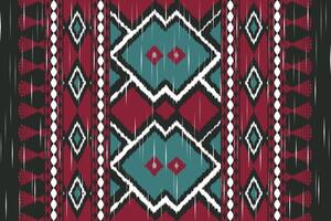 Motif Ikat Paisley Embroidery Background. Ikat Patterns Geometric Ethnic Oriental Pattern Traditional. Ikat Aztec Style Abstract Design for Print Texture,fabric,saree,sari,carpet. vector