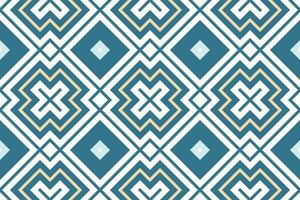 Ikat Paisley Pattern Embroidery Background. Ikat Stripe Geometric Ethnic Oriental Pattern traditional.aztec Style Abstract illustration.design for Texture,fabric,clothing,wrapping,sarong. vector