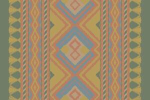 Ikat Damask Embroidery Background. Ikat Designs Geometric Ethnic Oriental Pattern Traditional. Ikat Aztec Style Abstract Design for Print Texture,fabric,saree,sari,carpet. vector