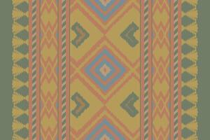 Ikat Damask Embroidery Background. Ikat Diamond Geometric Ethnic Oriental Pattern Traditional. Ikat Aztec Style Abstract Design for Print Texture,fabric,saree,sari,carpet. vector