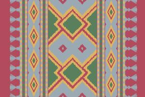 Motif Ikat Floral Paisley Embroidery Background. Ikat Patterns Geometric Ethnic Oriental Pattern Traditional. Ikat Aztec Style Abstract Design for Print Texture,fabric,saree,sari,carpet. vector