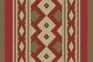 Motif Ikat Seamless Pattern Embroidery Background. Ikat Stripes Geometric Ethnic Oriental Pattern traditional.aztec Style Abstract design for Texture,fabric,clothing,wrapping,sarong. vector
