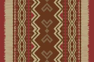 Motif Ikat Seamless Pattern Embroidery Background. Ikat Stripes Geometric Ethnic Oriental Pattern Traditional. Ikat Aztec Style Abstract Design for Print Texture,fabric,saree,sari,carpet. vector