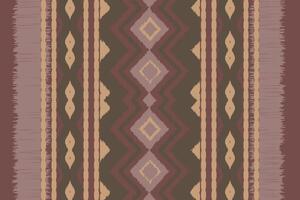 Motif Ikat Seamless Pattern Embroidery Background. Ikat Prints Geometric Ethnic Oriental Pattern traditional.aztec Style Abstract design for Texture,fabric,clothing,wrapping,sarong. vector