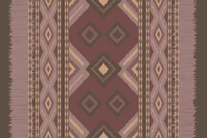 Motif Ikat Seamless Pattern Embroidery Background. Ikat Seamless Pattern Geometric Ethnic Oriental Pattern traditional.aztec Style Abstract design for Texture,fabric,clothing,wrapping,sarong. vector