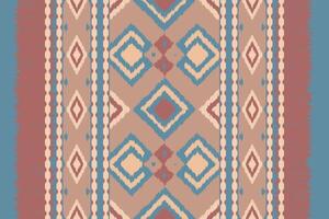 Ikat Seamless Pattern Embroidery Background. Ikat Diamond Geometric Ethnic Oriental Pattern traditional.aztec Style Abstract design for Texture,fabric,clothing,wrapping,sarong. vector