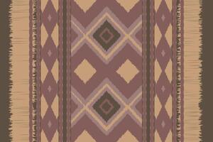 Motif Ikat Seamless Pattern Embroidery Background. Ikat Print Geometric Ethnic Oriental Pattern Traditional. Ikat Aztec Style Abstract Design for Print Texture,fabric,saree,sari,carpet. vector